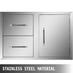 Outdoor Kitchen Door Drawer Combo 33"X22" Paper Rack  Steel BBQ Island