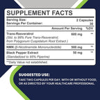 Organic NMN + Trans-Resveratrol Supplement 1100mg Ultra High Purity Nicotinamide Mononucleotide 500mg Boost NDA+ for Anti-Aging, 3-in-1 Immunity Cellular Repair & Overall Health (10 Bottles)