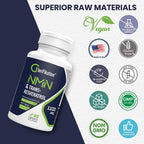 Organic NMN + Trans-Resveratrol Supplement 1100mg Ultra High Purity Nicotinamide Mononucleotide 500mg Boost NDA+ for Anti-Aging, 3-in-1 Immunity Cellular Repair & Overall Health (10 Bottles)