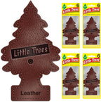 LITTLE TREES Air Fresheners Car Air Freshener. Hanging Tree Provides Long Lasting Scent for Auto or Home. Leather, 24 Air Fresheners