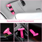 MOTORBUDDY 2 Pack Car Safety Hammer, Pink Emergency Escape Hammer with Window Breaker and Seatbelt Cutter