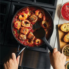 KitchenAid Hard Anodized Nonstick Saute/Fry Pan with Lid, 3 Quart, Onyx Black