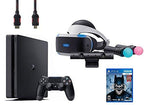 PlayStation VR Start Bundle 5 Items:VR Headset,Move Controller,PlayStation CamMotion Sensor, Sony PS4 Slim 1TB Console - Jet Black and VR Game Disc Arkham VR