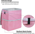 Vankor Car Trash Can for Car Cute, Car Trash Bag Bin Hanging Waterproof Automotive Car Garbage Cans Leak Proof Vehicle Trash Can Pink