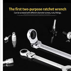 LLRYN Adjustable Pipe Wrenches Universal Wrench Set Hand Tools Wrench Spanner Sets Key Set Ratchet Wrench Spanner Sets