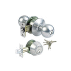 Steel Grade 3 Combo Lock Set with Entry Door Knob and Deadbolt, 72 SC1 Keys Total, (12-Pack, Keyed Alike)
