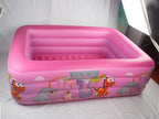 YB&amp;GQ Home Use Family LounPool for Adults &amp; Children,Cartoon Pattern Kiddie Pool Bathtub for Summer Water Party,LarOutdoor Inflatable Swimming Pool Pink 150x105x50cm(59x41x20inch)