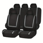 Upgrade Your Car Interior Comfort: 5-Seat Universal Car Seat Cover Set - Soft &amp; Breathable Polyester Fabric