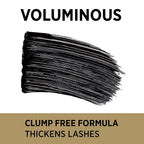 L'Oreal Paris Makeup Voluminous Original Washable Bold Eye Volume Building Mascara, Builds Lashes up to 2X Natural Thickness, Smudge Free, Clump Free, Carbon Black, 2 count