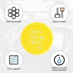 8sanlione Car Cup Coaster, 4Pcs 2.75 Inch Auto Cup Holder Insert Coasters, Non-Slip Waterproof Embedded Drink Mat, Automotive Interior Accessories for Men and Women (D Yellow/4PCS)