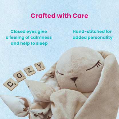 Gender Neutral Baby Gift – Bunny Lovey Security Blanket, Soft Bunny Baby Blanket for Infants & Toddlers, Soft Cuddly Snuggle Toy for Boys or Girls, Big Size 16in