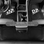 CAR PASSHeavy Duty Rubber Floor Mats Cow Print Car Mats 4-Piece Car Mat Set - Universal Waterproof Floor Mats for Car SUV Truck, Durable All-Weather Mats