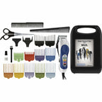 Wahl 79300-400T Color Pro Hair Clipper Kit with Colored Guide Combs - Blue Silver