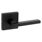 Halifax Square Matte Black Half-Dummy Door Lever