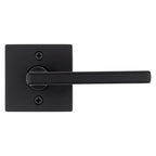 Halifax Square Matte Black Half-Dummy Door Lever