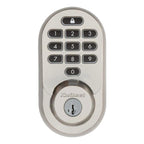 HALO Satin Nickel Keypad Wi-Fi Electronic Single-Cylinder Smart Lock Deadbolt featuring SmartKey Security