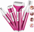 Women's Hair Removal Electric Shaver Ladies  4 in 1 for Legs Bikini Facial
