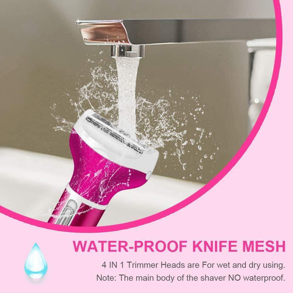 Women's Hair Removal Electric Shaver Ladies  4 in 1 for Legs Bikini Facial