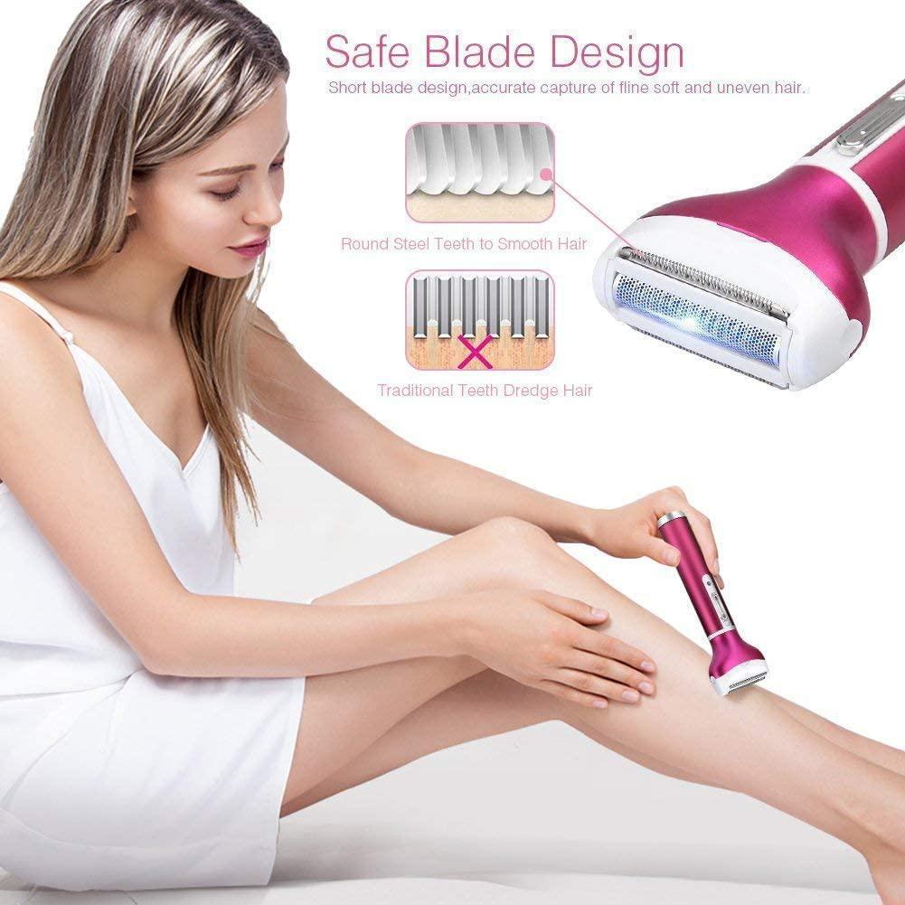 Women's Hair Removal Electric Shaver Ladies  4 in 1 for Legs Bikini Facial