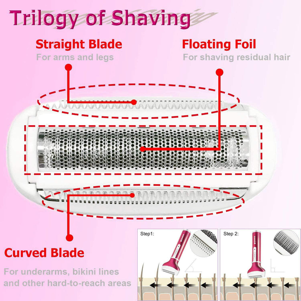 Women's Hair Removal Electric Shaver Ladies  4 in 1 for Legs Bikini Facial
