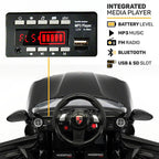 2023 Kids Sports 12V Ride On Car Battery Powered W/ Dining Table, Leather Seat, LED Lights