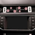 6 Pcs Daisy Air Vent Clips, Cute Flower Air Conditioning Outlet Clip Car Air Fresheners Vent Clips Car Interior Decor Charm Car Decoration Cute Car Accessories for Women Girls + Mask Hook(Pink)