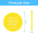 2 Pack Car Cup Holder Coasters, 2.75 Inch Non-Slip PVC Insert Cup Coaster, Anti-Scratch Auto Cup Mats for Women Men, Vehicle Interior Accessories Universal for Car, SUV, Truck (D Yellow/2PCS)
