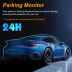 Dash Camera Front And Inside,3.16inchdash Cam 1080P, G Sensor HD Night Vision Loop Recording Wide Angle Car DVR (blue Photodiode Position Is Random)