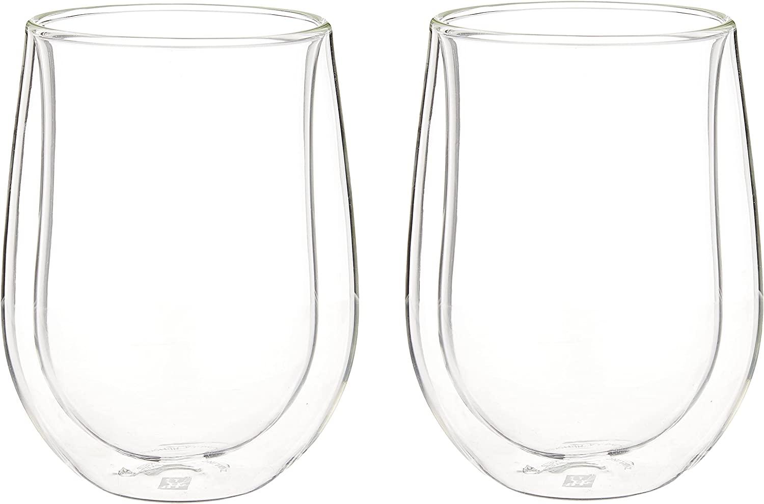 ZWILLING J.A. Henckels Double-Wall Red Wine Glass Set, 12 fl. oz