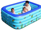 LITIAN Environmental Protection PVC Inflatable Pool Children's Swimming Paddling Pool Indoor Outdoor Rectangular Swimming Pool Three Ring Printing 130 90 48cm