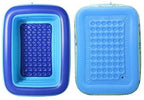 LITIAN Environmental Protection PVC Inflatable Pool Children's Swimming Paddling Pool Indoor Outdoor Rectangular Swimming Pool Three Ring Printing 130 90 48cm