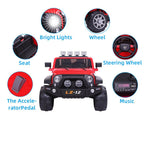 Ktaxon 12V Kids Ride-On Truck Car with Remote Control, 3 Speeds, LED Lights, AUX/ USB / TF Cards - Red