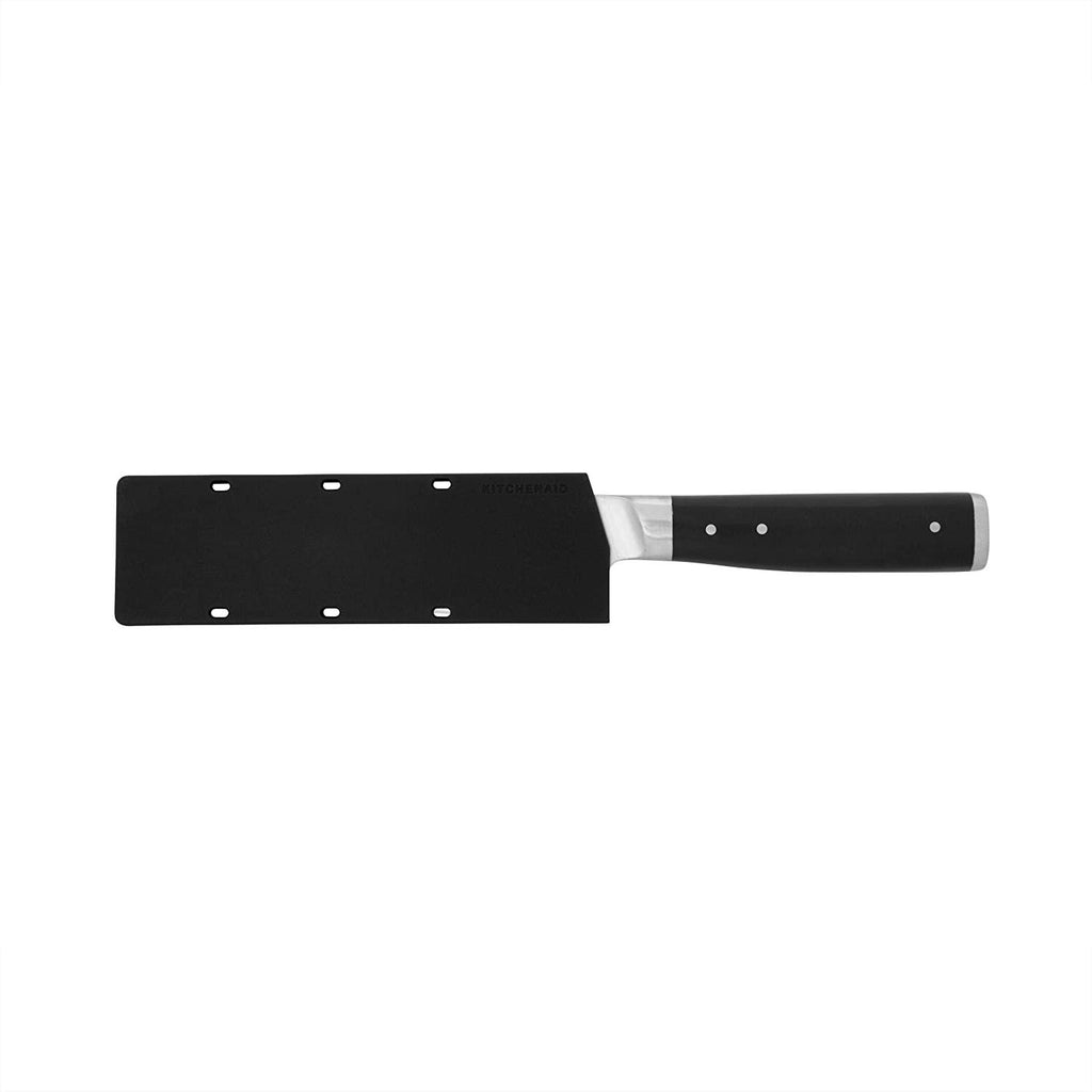 KitchenAid Gourmet Forged Triple Rivet Chef Knife with Custom-Fit Blade Cover, 6-inch, Sharp Kitchen Knife, High-Carbon Japanese Stainless Steel Blade, Black
