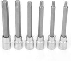 hongxinq 32pcs Precision Socket Bit Holder Adapter 1/2 Square Drive Hand Repair Tool Set