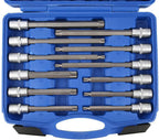 hongxinq 32pcs Precision Socket Bit Holder Adapter 1/2 Square Drive Hand Repair Tool Set