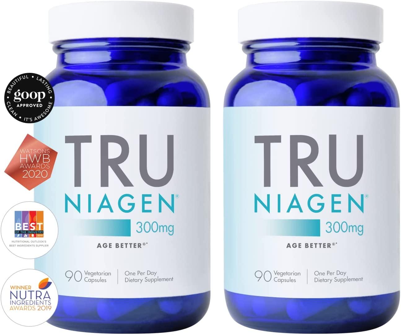 Multi Award Winning Patented NAD+ Booster Supplement More Efficient Than NMN - Nicotinamide Riboside for Cellular Energy Metabolism & Repair. Vitality, Muscle Health, Healthy Aging - 2X 90ct/300mg