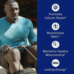 Multi Award Winning Patented NAD+ Booster Supplement More Efficient Than NMN - Nicotinamide Riboside for Cellular Energy Metabolism & Repair. Vitality, Muscle Health, Healthy Aging - 2X 90ct/300mg