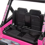 12V Power Wheels, 3 Speeds Ride On Car Truck for Child 3-8, Double Drive Electric Cars for Kids with Remote Control, LED Lights, Vehicle for Christmas Gifts to Ride on Pavement Grass Mud, Pink, Q8037