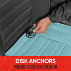 Motor Trend Seat Covers for Cars Trucks SUV, Faux Leather 2-Pack Mint Padded Car Seat Covers with Storage Pockets, Premium Interior Car Seat Cover