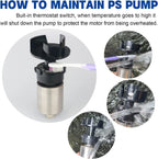 WaterRebirth (7000GPH-320W, UL listed) High Flow Submersible Water Pump - Pond Pump - Submersible Pump - Water Fountain Pump - Aquarium Pump ,PS- 7000