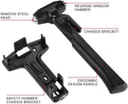 MOTORBUDDY 2-Pack Car Safety Hammer, 3-in-1 Auto Emergency Escape Hammer with Window Breaker and Seat Belt Cutter, Striking Black Emergency Escape Tool for Car Accidents