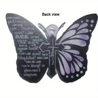 1pc Butterfly Cross Car Ornament, Christmas Tree Decoration Hanging Ornament Keychain Accessories Car Interior Accessories Couple Gifts