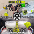 Chemical Guys CWS_402_64BK Car Wash Detailing Bucket, Mitt &amp; Accessories Bundle (6 Items) Featuring Mr. Pink Foaming Car Wash Soap, 64 fl oz (Half Gallon) - Works on Cars, Trucks, SUVs, RVs &amp; More