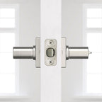 Casey Satin Nickel Keyed Entry Door Lever Featuring SmartKey Technology and Microban
