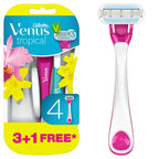 Gillette Venus Tropical Disposable Razors for Women, 3 Count, Designed for a Smooth Shave, Tropical Fragrance Scented Handles