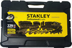 STANLEY Professional Grade Black Chrome Mechanics Tool Set (Socket Set-229 pieces)