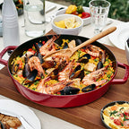 Staub Cast Iron 13-inch Double Handle Fry Pan - Cherry, Made in France