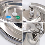 5L MilMachine Kit for Cow Goat Sheep Portable  Steel Bucket Suction Milker with 2 Teat Cups (Cow)