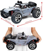 FMT 1:12 SCALE RC CAR Desert By High Speed 30MPH+ 4x4 Fast Race Cars RTR Racing 4WD ELECTRIC POWER 2.4GHz Radio Remote control Off Road Truck (Color: Gray)