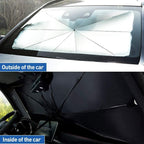 JASVIC Car Windshield Sun Shade Umbrella - Foldable Car Umbrella Sunshade Cover UV Block Car Front Window (Heat Insulation Protection) for Auto Windshield Covers Most Cars (Large)